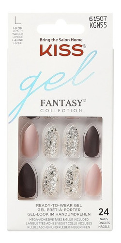 Uñas Glue-on Kiss Gel Fantasy - Anastasia