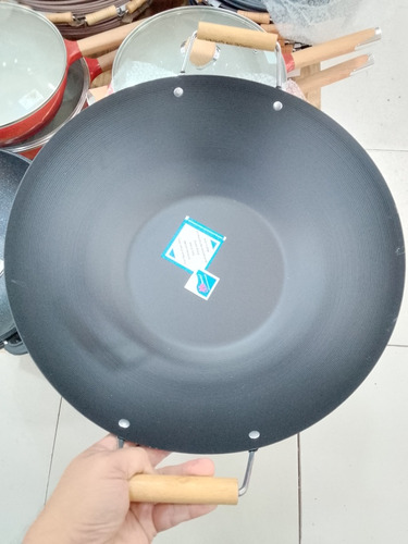 Wok Negro Especial Para Comida China 40 Cm 