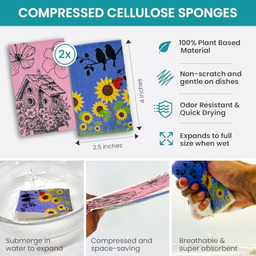 Kit De Limpieza Ecológico Con Paños Y Esponjas Biodegradable