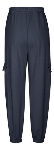 Jogger Completo Con Bolsillo Holgado Con Cintura Elástica Y