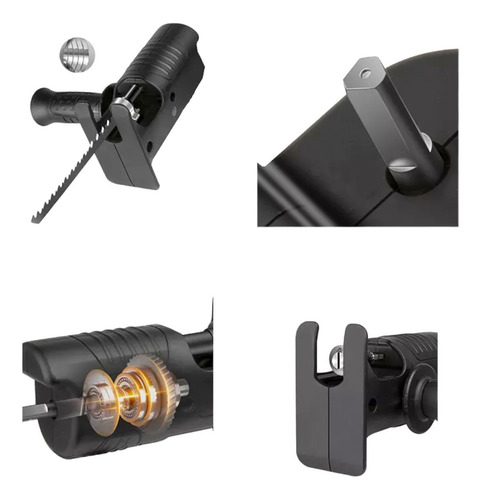 Imagen 2 de 6 de Convertidor Adaptador Para Taladro A Caladora + Sierras