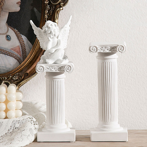 Estatua De Columna Romana, Adorno De Pilar Romano Minimalist