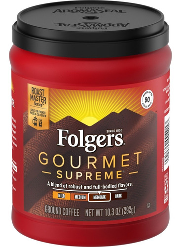 Folgers Gourmet Supreme Cafe Molido 292 G Importado