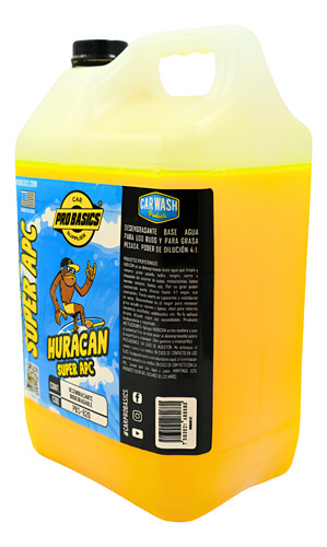 Desengrasante Concentrado Multiusos, Huracan, Probasics 5 L
