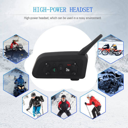 Ejeas V6 Pro De 2 Intercomunicadores Ip65 Voz Hd Negro