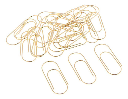2 Clips De Papel De Oficina De 20 Piezas Oro