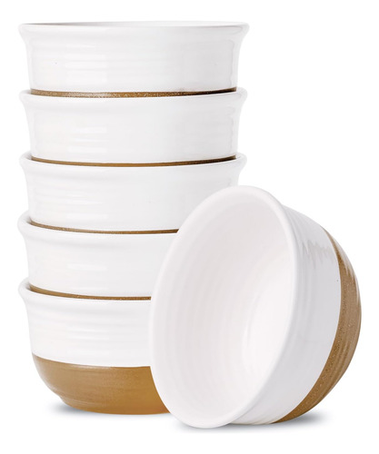 Cuencos Hasense, Porcelana, Cap 591 Ml, Blanco, 6 Piezas