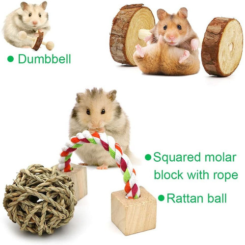 Zalalova Hamster Chew Toys, 12pack Msds Approved Natural Woo