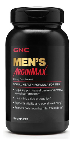 Suplemento Arginmax Gnc Mens Salud Sexual 180 Capsulas 