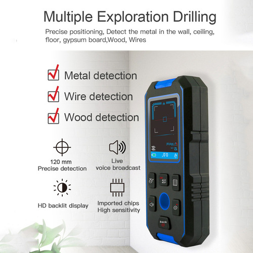 Detector De Pared Multifuncional Nf-518 Lcd Retroiluminado