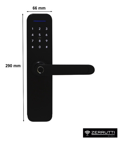 Imagen 8 de 10 de Cerradura Digital Inteligente Zerrutti Ze 8015 Automático