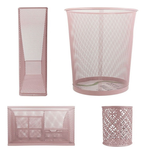 Juego Para Oficina Mesh Oro Rosa