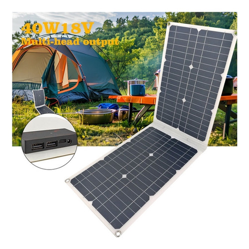 Bolsa Plegable Solar Portátil Cargador De Banco De Energía