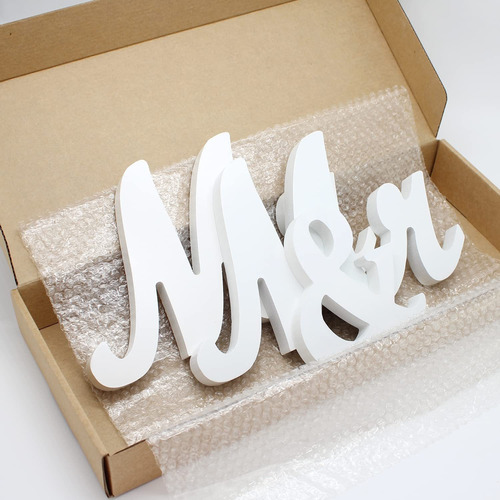 Cartel De Mr Mrs Para Mesa De Boda, Letras Grandes De M...