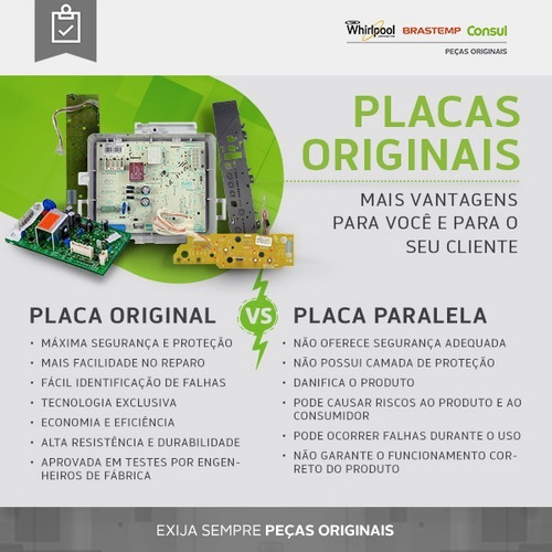Placa Controle Eletrônico Brastemp Consul 220v- 326061422