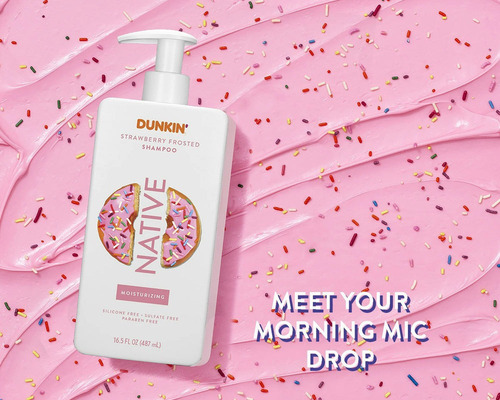Native Dunkin Shampoo Hidratante Strawberry Frosted 487ml