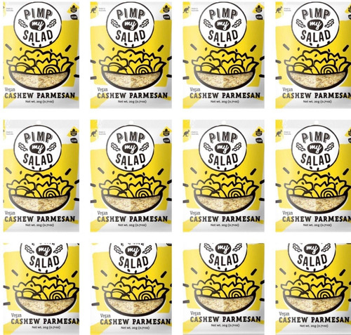 Imagen 1 de 8 de Pack 12 Parmesano Caju Vegano Sachete Individual 20g