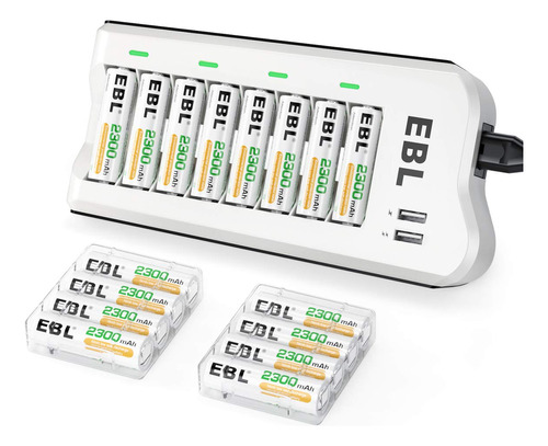 Ebl Bateras Recargables Ni-mh Aa De 2300 Mah (paquete De 16)