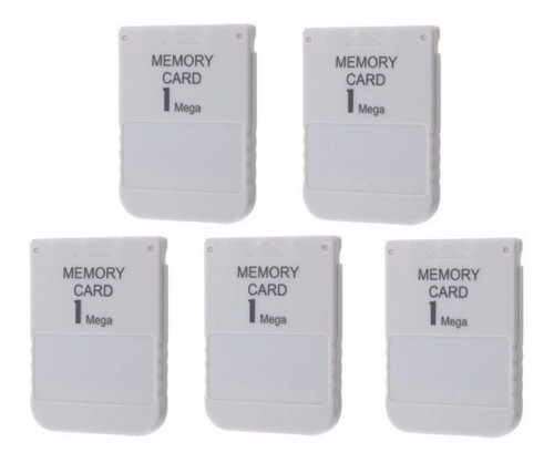 Kit C/ 5 Cinco Memory Cards Ps1 Psone Psx Playstation 15 Blc