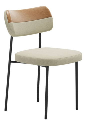 Kit 3 Cadeiras Mona Para Sala Jantar Couríssimo Linho Cinza