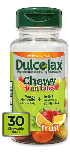 Dulcolax Chewy Fruit Bites, Laxante Salino, Surtido (30ct) A