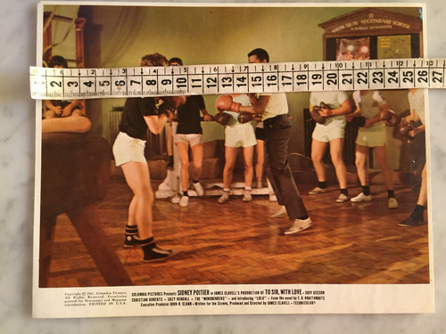Poster Card 4- Sidney Poitier-al Maestro Con Cariño Año 1967 (Usado)