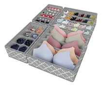 Comprar Organizadores De Ropa Interior Plegable Para Armario Gris