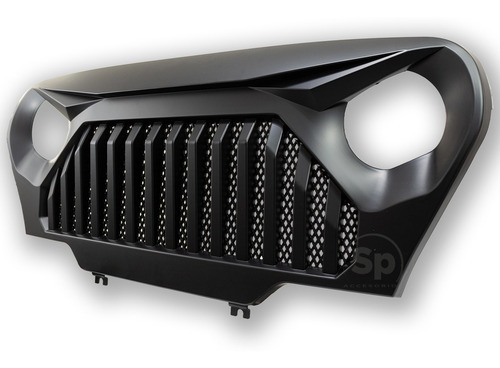 Imagen 2 de 9 de Parrilla Frontal Angry Jeep Wrangler Tj 1997/2006 Negro