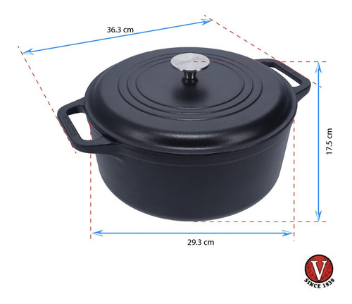 Olla Grande De Hierro Fundido Victoria Original 6.6lt Nuevo
