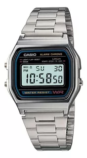 Reloj Casio A158wa-1 A158wa-1 Digital Color Plateado