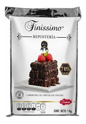 Marquesa Chocolate 1kg 70% Cacao Para Repostería, Vegano,