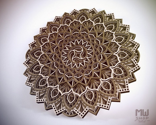 Mandala Circulo Multicapa Sol De Vida 60x60cm