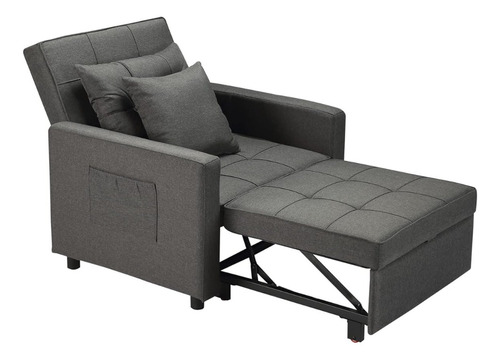 Sofá Cama Convertible 3 En 1, Linenette Gris; Colitbird