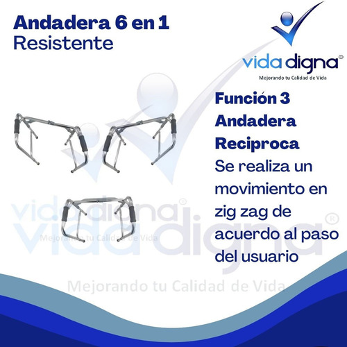 Andadera Ortopedica Multifuncional 6 En 1 Comodo Silla Ducha