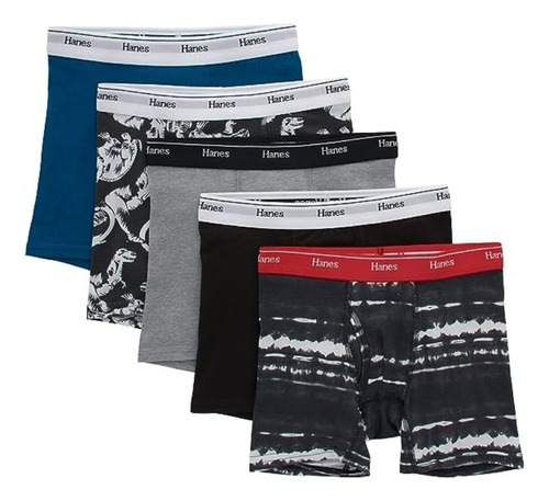 Interior Boxer - Hanes - 5unid - Niños - Talla M(8-10) Boys