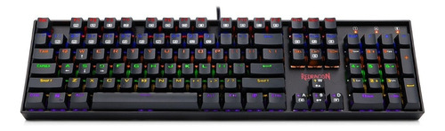 Teclado mecânico Redragon K551-KR English Stick com luz arco-íris