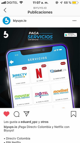 Recarga Servicios Digitel Movistar Móvilnet