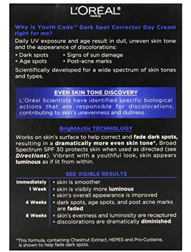 L'oreal Paris Juvenile Code Dark Spot Corrector Nlzqn