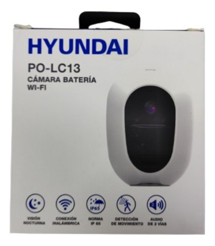 Cámara De Seguridad Hyundai Po-lc13 Wifi Portab Color Blanco (Reacondicionado)