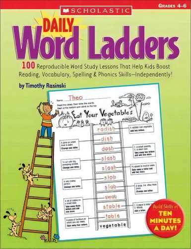 Daily Word Ladders: Grades 4-6 : 100 Reproducible Word Study Lessons That Help Kids Boost Reading..., De Timothy Rasinski. Editorial Scholastic Us, Tapa Blanda En Inglés