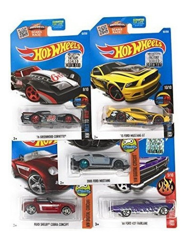 Hot Wheels Muscle Car Madness, Paquete De 5 Unidades, Fundid