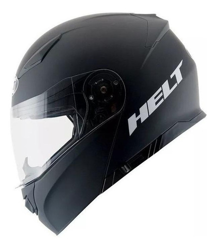 Capacete para moto  escamoteável Helt Passeio  Hippo Glass  preto-fosco tamanho 62 