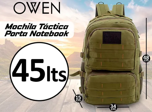 Mochila Tactica Asalto Camping Acolchonada Militar 45 Litros