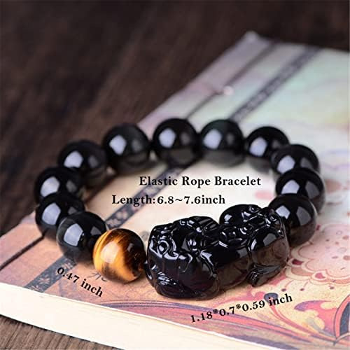Ttxshyh Pulsera De Obsidiana Negra, Pulsera De Riqueza De Ob