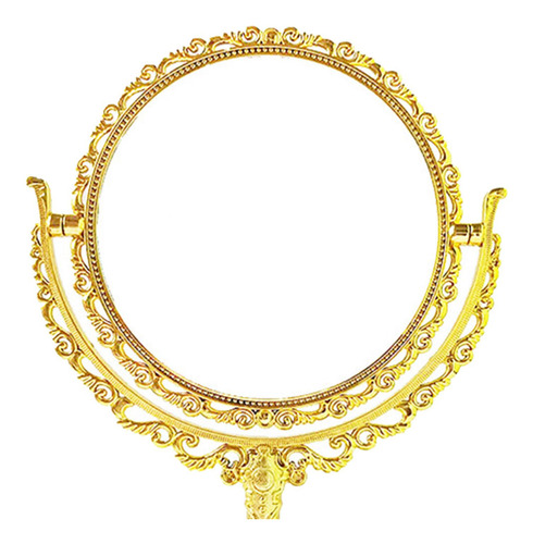 Espejo De Maquillaje De Mesa, Espejo De Tocador Ronda De Oro