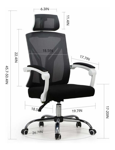 Hbada Ergonomic Office Chair - High-back Desk Chair Racing S