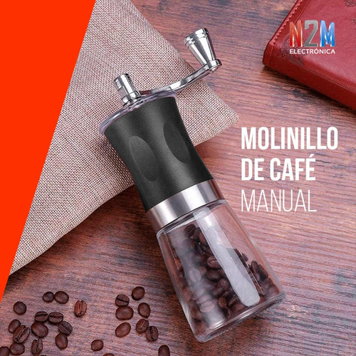 Imagen 6 de 10 de Molinillo Triturador Cafe Granos Semillas Manual Acero