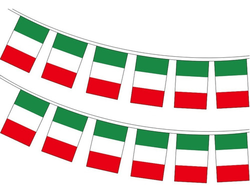 Guirnalda 20 Banderas Italia 14x21 Cm Banderines