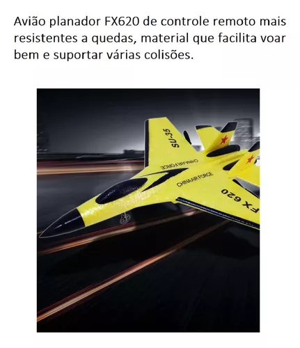 Avião De Controle Remoto Su-35 Fx620 Resistente A Quedas