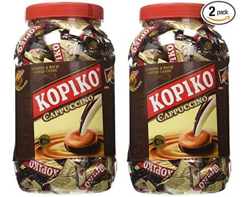 Kopiko Cappuccino Tarro Del Caramelo, 28,2 Oz (paquete De 2)